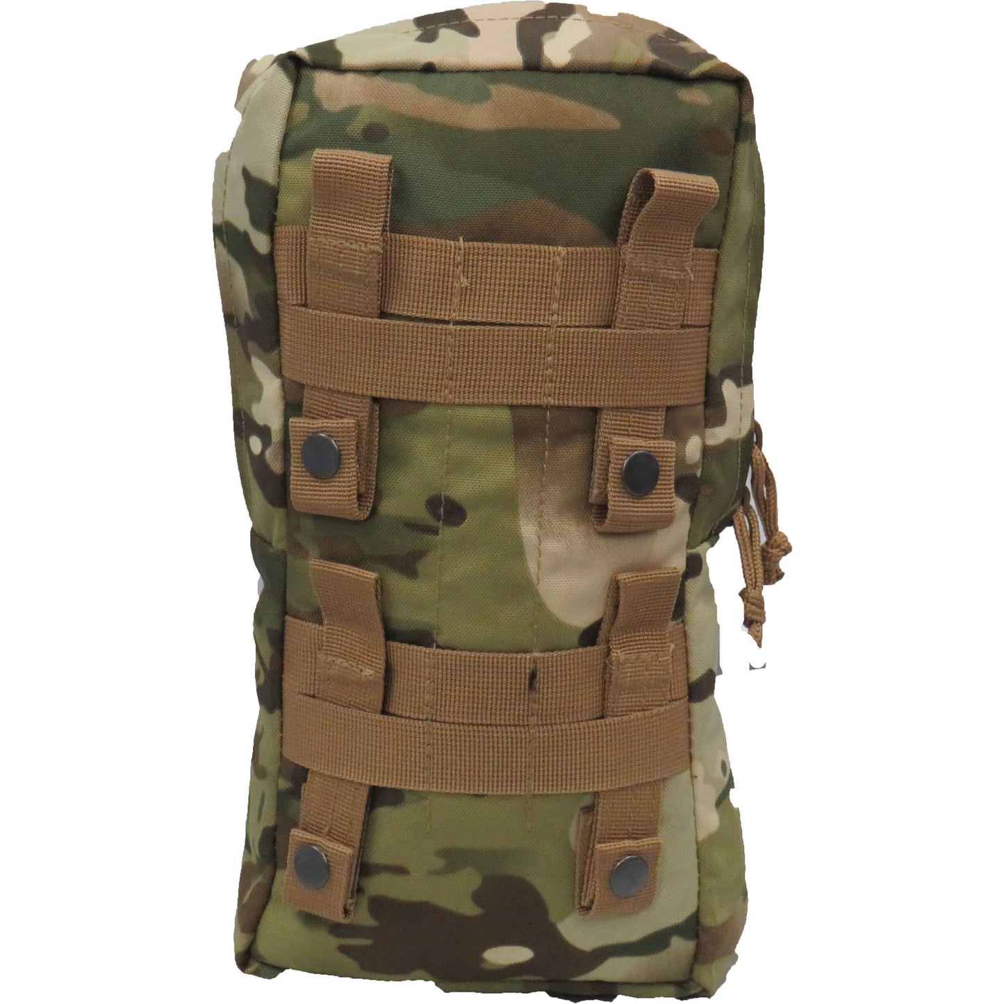 Fully MOLLE compatible Drainage holes on the base Heavy duty 900D 2 coats PU fabric #10 rope pull zips 32x16x8cm