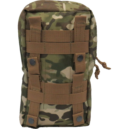 Fully MOLLE compatible Drainage holes on the base Heavy duty 900D 2 coats PU fabric #10 rope pull zips 16x27x8cm