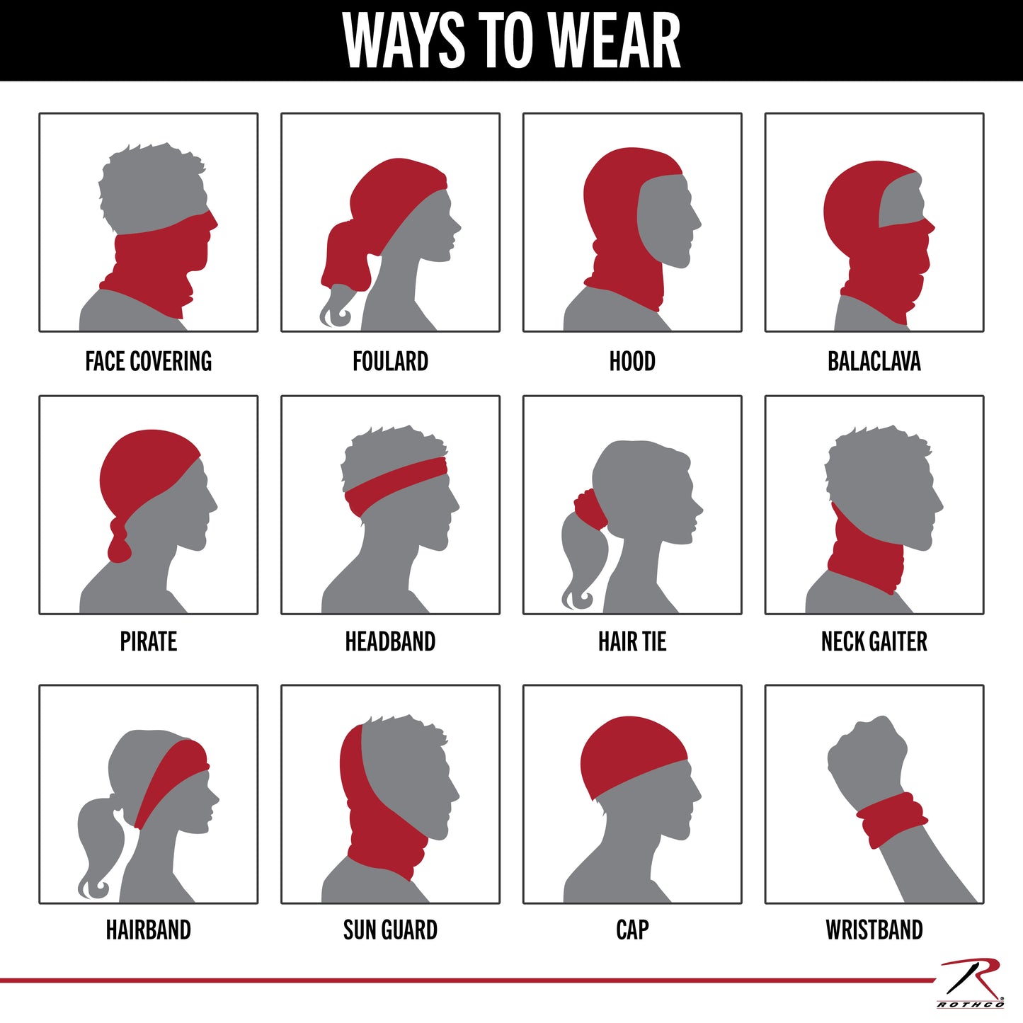 Rothco’s adaptable Multi-Use Tactical Wrap featuring a Police print has over a dozen applications and can be worn as a neck gaiter, bandana face covering, balaclava, headwrap, and more while on the job. www.defenceqstore.com.au