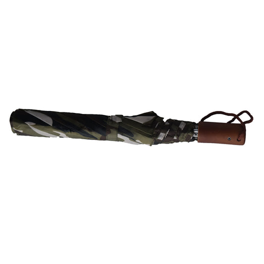 Camo patterned umbrella.  Collapsible for easy carrying in your bag or luggage  Measurements: 40 cm when closed www.defenceqstore.com.au