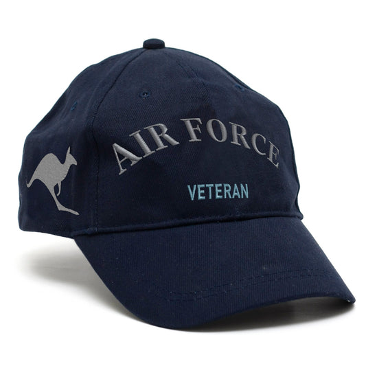 Perfect cap for Air Force Veterans, this quality heavy brushed cotton cap proudly displays your service to Australia