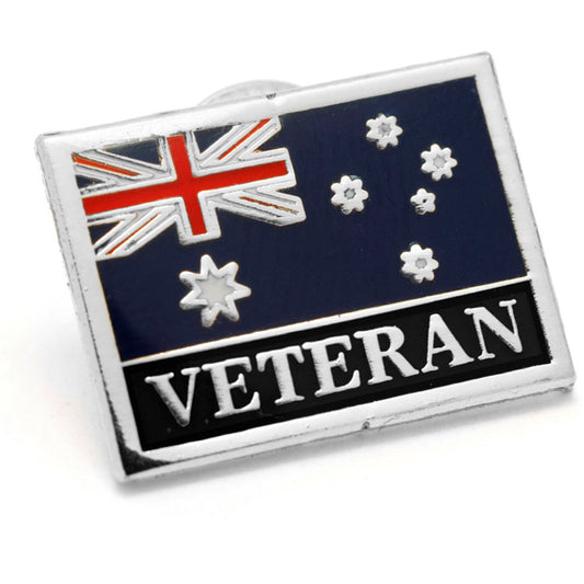 Those who have served share the memories of mateship. In our veterans, we see courage, sacrifice, and dedication to country. Wear this lapel pin with pride only a veteran will fully appreciate.  Specifications:  Material: Silver-plated, enamel fill Colour: Blue, red, white, silver