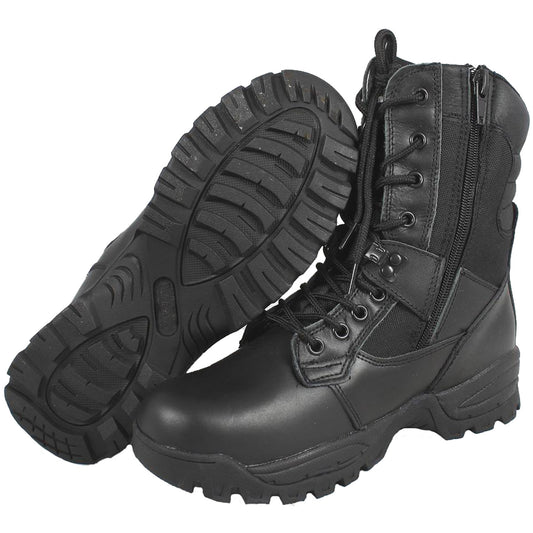 Designed for military, law enforcement, exploring, outdoor, survival and tactical use  Featuring a pigskin padded collar and compound rubber and nylon sole, these will keep you comfortable with whatever you are doing.  Designed with moisture wicking, breathable tastex liner and made from heavy duty 1100D nylon outer fabric, the westrooper elite tactical boots have a full grain ankle panel for greater support, a steel shank reinforced mid sole and an anti-shock PU comfort inner sole.