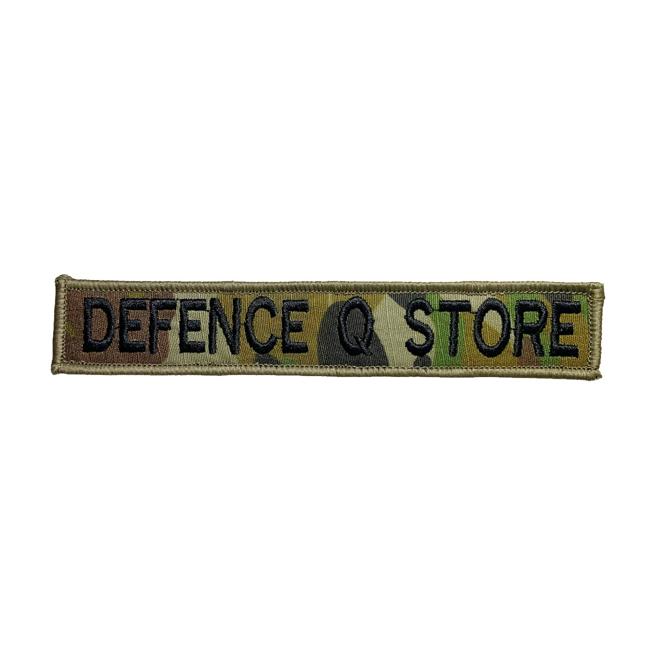 Name tag in AMC material, size is 2.5cm x 15cm, lettering is 1.5cm in height. All embroidery is done in upper case letters only as a FYI. These are great for cadets. Don't forget you can even add the velcro backing and use them on your field gear or even dog vests. Made on the Gold Coast, please support Australian made www.defenceqstore.com.au