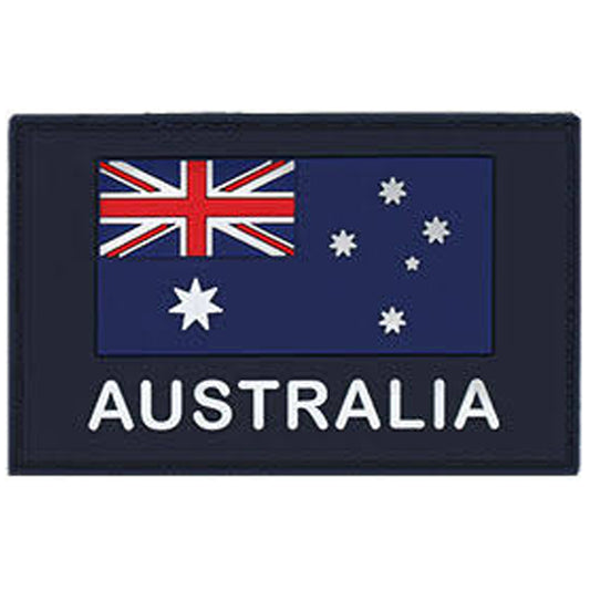 Australian Flag PVC Patch Dark Blue  Great for attaching to your field gear, jackets, hats or even create your own patch board.  Size: 8x5cm  VELCRO BACKED