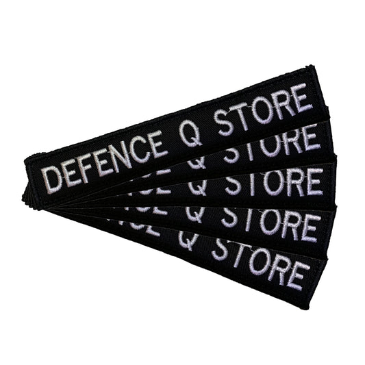 Name tag in black material, size is 2.5cm x 15cm, lettering is 1.5cm in height.  All embroidery is done in upper case letters only as a FYI.  These are great for cadets, police and other public service departments.  Don't forget you can even add the velcro backing and use them on your field gear or even dog vests.  Made on the Gold Coast, please support Australian made www.defenceqstore.com.au