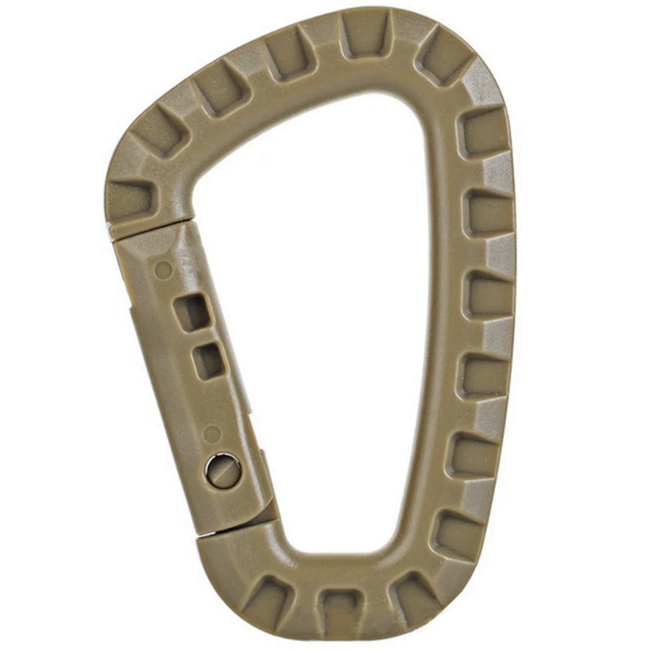 These firm carabiners are very practical and helpful equipment items. The hanging and securing of equipment works easy. Material: ABS plastic Anti-sliding design Weight: 45g www.defenceqstore.com.au