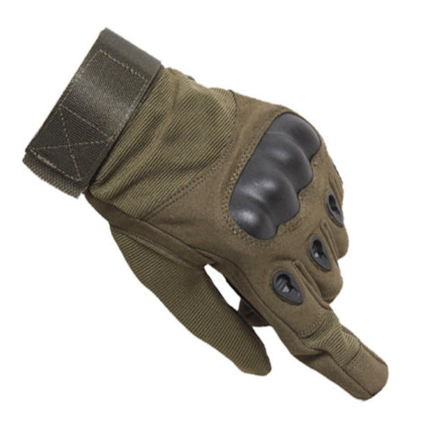 One Size Fits Most from small to large, definitely not XL or above. The velcro tightener helps keep everything firm as we put this through a rough 2 day combat test. Great set of gloves for Military, cadets, scouts, hiking, hunting, outdoor sports or riding a motorbike.