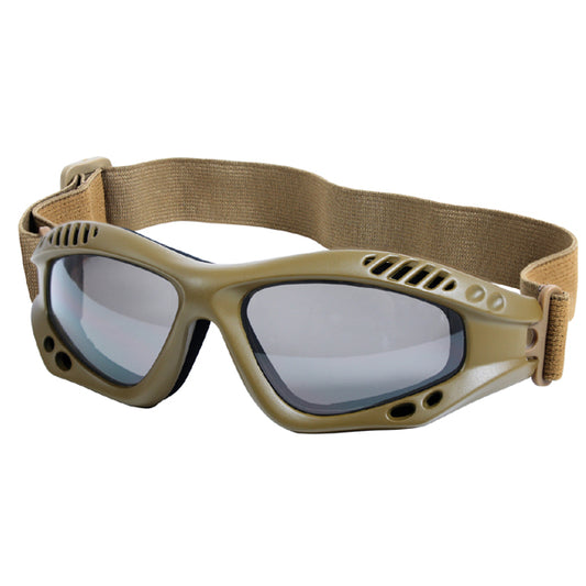      Lightweight Low-Profile Design Provides Eye Protection Without The Bulk Of Larger Goggles     Foam Padded Frame Contours To The Head For A Comfortable Secure Fit     Smoke Lenses Guard Against Harmful UVA And UVB Rays With UV400 Protection     Goggles Provide Protection From Debris, Wind And Are Great For Outdoor Sports And Airsoft     Anti-Scratch Coating Ensures Long-Lasting Durability     Shatterproof Polycarbonate Lenses     One Size Fits Most With The Adjustable 1" Elastic Strap