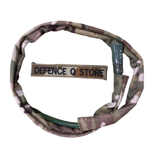 Hydration hose cover will suit your bladder backpacks and help keep your camo style up in the field.  Manufactured on the Gold Coast by Defence Q Store this quality hose cover will not let you down.  All the stitching has been done on the inside of the hose to give it a great quality look and feel.    Length: 87cm long 