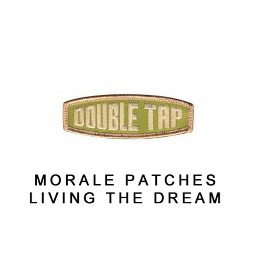 Double Tap Patch Morale Patch features a hook backing that will pair with field gear, jackets, shirts, pants, jeans, hats or even create your own patch board.  Size: 7.6x2.5cm