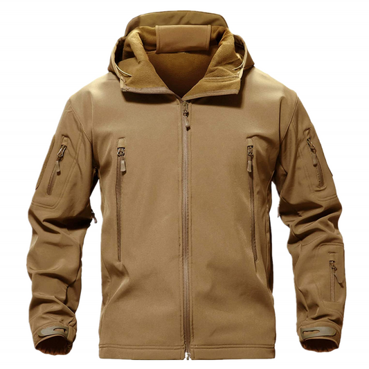 SOFT SHELL JACKET KHAKI BY DEFENCE Q STORE