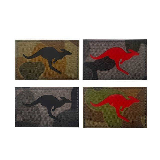Australian Army Kangaroo Patch Recon Reflective IR  Size: 8cm x 5cm  Hook and Loop included