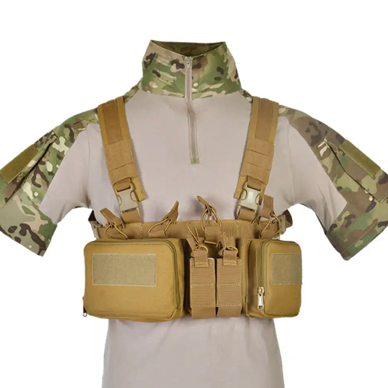 Defence Q Store Chest Rig X Harness The multi-functional assault MOLLE system combat vest is made of 600D waterproof oxford cloth. The fabric has high precision and strong functionality which is more suitable for outdoor activities. Great for Military, cadets, airsoft and other outdoor activities www.defenceqstore.com.au