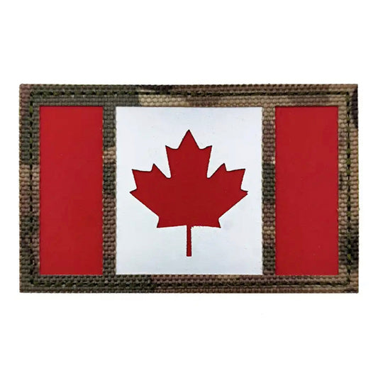 Canada Flag Laser Cut Multicam Patch Hook & Loop. Size: 8x5cm HOOK AND LOOP BACKED PATCH(BOTH PROVIDED) www.defenceqstore.com.au