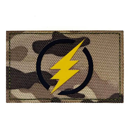 Lightning Bolt Laser Cut Multicam Patch Hook & Loop. Size: 8x5cm HOOK AND LOOP BACKED PATCH(BOTH PROVIDED) www.defenceqstore.com.au