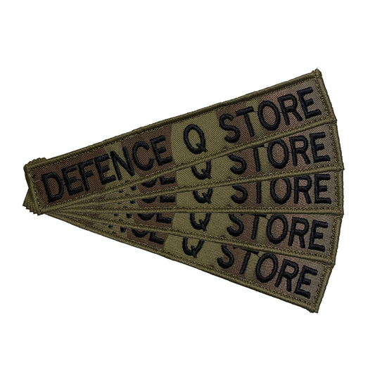Name tag in Multicam material, size is 2.5cm x 15cm, lettering is 1.5cm in height.  All embroidery is done in upper case letters only as a FYI.  These are great for cadets or even survivalists who love their mulitcam uniforms.  Don't forget you can even add the velcro backing and use them on your field gear or even dog vests.  Made on the Gold Coast, please support Australian made www.defenceqstore.com.au