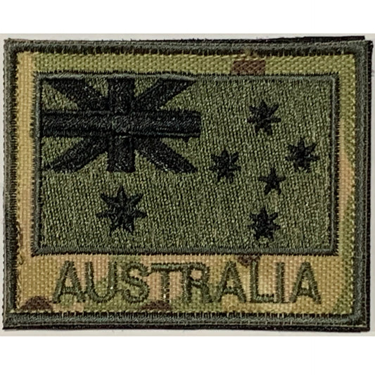 Australian Flag SD In Multicam Velcro Backing  7cm x 5.5cm