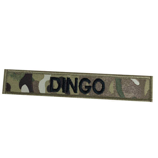 Please put the name in the comments section at checkout or email sales@moralepatches.com.au.  Don't worry, if you forget we will email you.  Name tag in Multicam material, size is 2.5cm x 15cm, lettering is 1.5cm in height.  All embroidery is done in upper case letters only as a FYI.  These are great for cadets or even survivalists who love their mulitcam uniforms.  Don't forget you can even add the velcro backing and use them on your field gear or even dog vests.