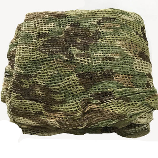 Military-style scrim net in Multicam is ideal for those working in a range of environments and for when you go out field. Use as neck wear, head wrapping, helmet netting and more all year round.  Specifications:  Material: 100% Cotton Colour: Multicam Size: 1M x 1M www.defenceqstore.com.au