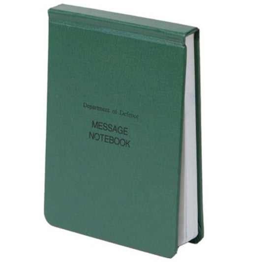 This notebook is of very high quality, recommended for cadets, military, hiking and general outdoor activities. Great for cadets and military for writing down notes and information during lessons and deployment. All pages graphed 14.5cm x 10.5cm x 2cm 100 pages in each book Carbon paper in the back of the book