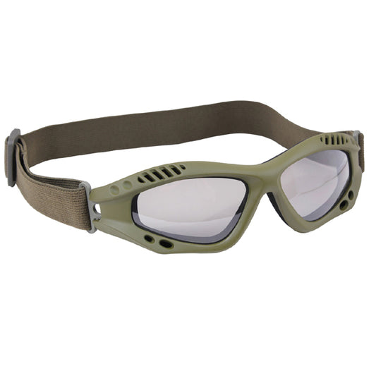 Lightweight Low-Profile Design Provides Eye Protection Without The Bulk Of Larger Goggles Foam Padded Frame Contours To The Head For A Comfortable Secure Fit Smoke Lenses Guard Against Harmful UVA And UVB Rays With UV400 Protection Goggles Provide Protection From Debris, Wind And Are Great For Outdoor Sports And Airsoft Anti-Scratch Coating Ensures Long-Lasting Durability Shatterproof Polycarbonate Lenses One Size Fits Most With The Adjustable 1" Elastic Strap