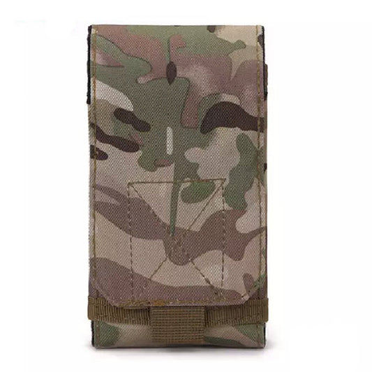 Tactical MOLLE Phone Pouch Multicam 600D lightweight material MOLLE capable Great for cadets, military, hunting, camping, hiking and other outdoor activities 16x8.5x2cm www.defenceqstore.com.au