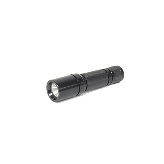 The POWER LIGHT is a small handheld flashlight. The power light is a powerful utility torch with a full aluminium body for durability. As well as being light weight it has a textured metal grip for comfortable handling, with the switch on the end to prevent accidental activation while in your pocket.  www.defenceqstore.com.au