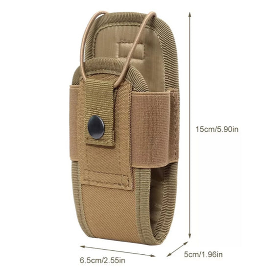 Made of 1000D high quality waterproof nylon material, this pouch is strong, durable, wear resistant and tear resistant.  Use it for camping, hiking, hunting, mountain climbing, cadet exercises, military or other outdoor activities.