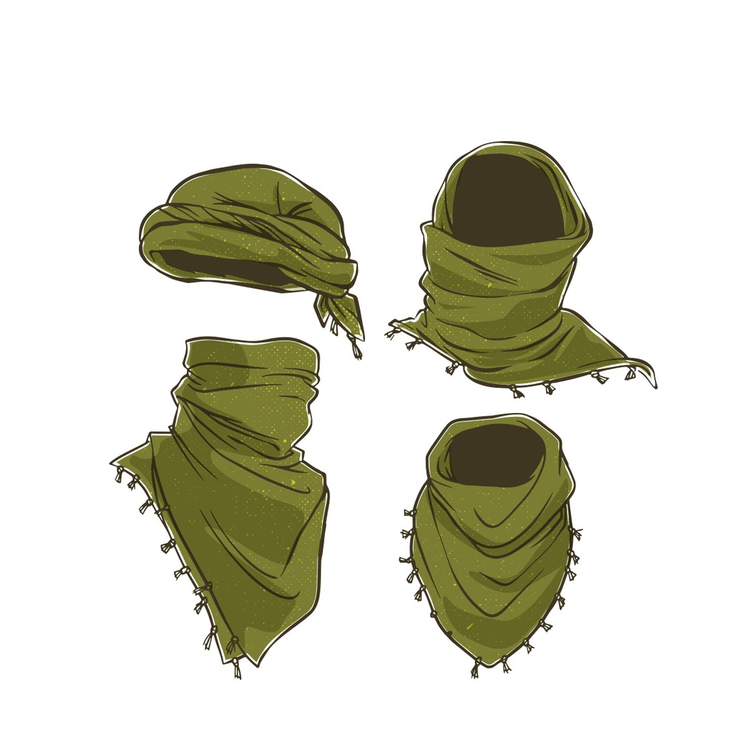 Wear as a face mask, balaclava, or headwrap, Rothco’s Lightweight Desert Shemagh Scarves are adaptable to any environment. Ideally worn while traveling through a desert, snowstorm, and any other extreme weather condition you may encounter, these tactical scarves are a must-have for anyone!