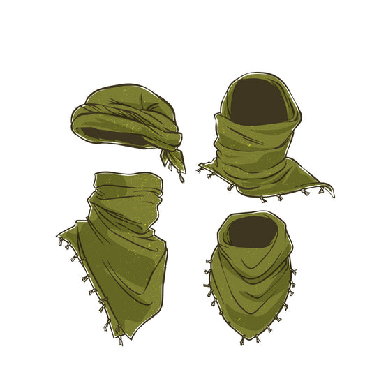 Wear as a face mask, balaclava, or headwrap, Rothco’s Lightweight Desert Shemagh Scarves are adaptable to any environment. Ideally worn while traveling through a desert, snowstorm, and any other extreme weather condition you may encounter, these tactical scarves are a must-have for anyone!