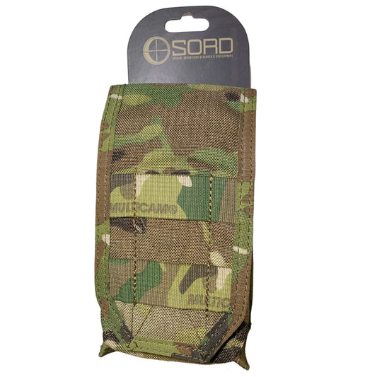 Designed to hold two SR25, 20 round magazines and will attach to all MOLLE platforms. Lid has two modular attachment points to accommodate various modular accessories. Requires two PALS columns for attachment. NSN: 8465 66-155-9142 www.defenceqstore.com.au