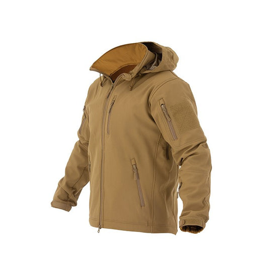 The Valhalla Summit soft shell jacket is designed for comfort and utility. The three-layer integrated shell with its water resistant fabrics wicks moisture while maintaining body heat. Equipped with underarm vents for temperature control, reinforcement on the forearms, and multiple pockets for utility and storage (it also includes a phone pocket with headphones port) make the jacket comfortable and versatile.