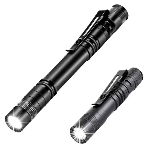 Grab one of these EDC pocket torches which come in handy for night time operations or everyday use.  x1 AAA battery for the small size  x2 AAA batteries for the larger size  Batteries not included  Pocket clips on both size torches  Lightweight www.defenceqstore.com.au