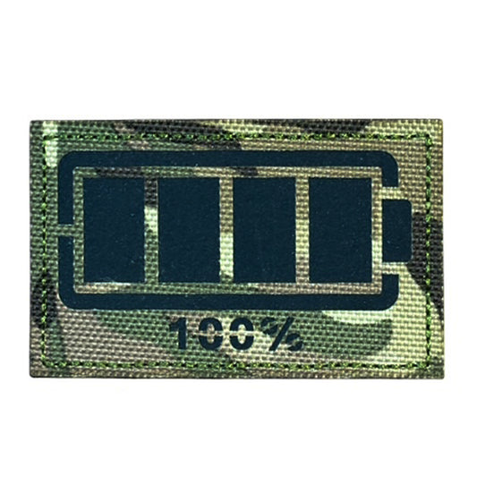 Make a bold statement with the 100% Battery Laser Cut Multicam Patch. This striking 8x5cm patch features laser-cut precision detailing that demands attention. Backed with both hook and loop fasteners, it's ready to attach to tactical gear, backpacks, or uniforms instantly. www.defenceqstore.com.au