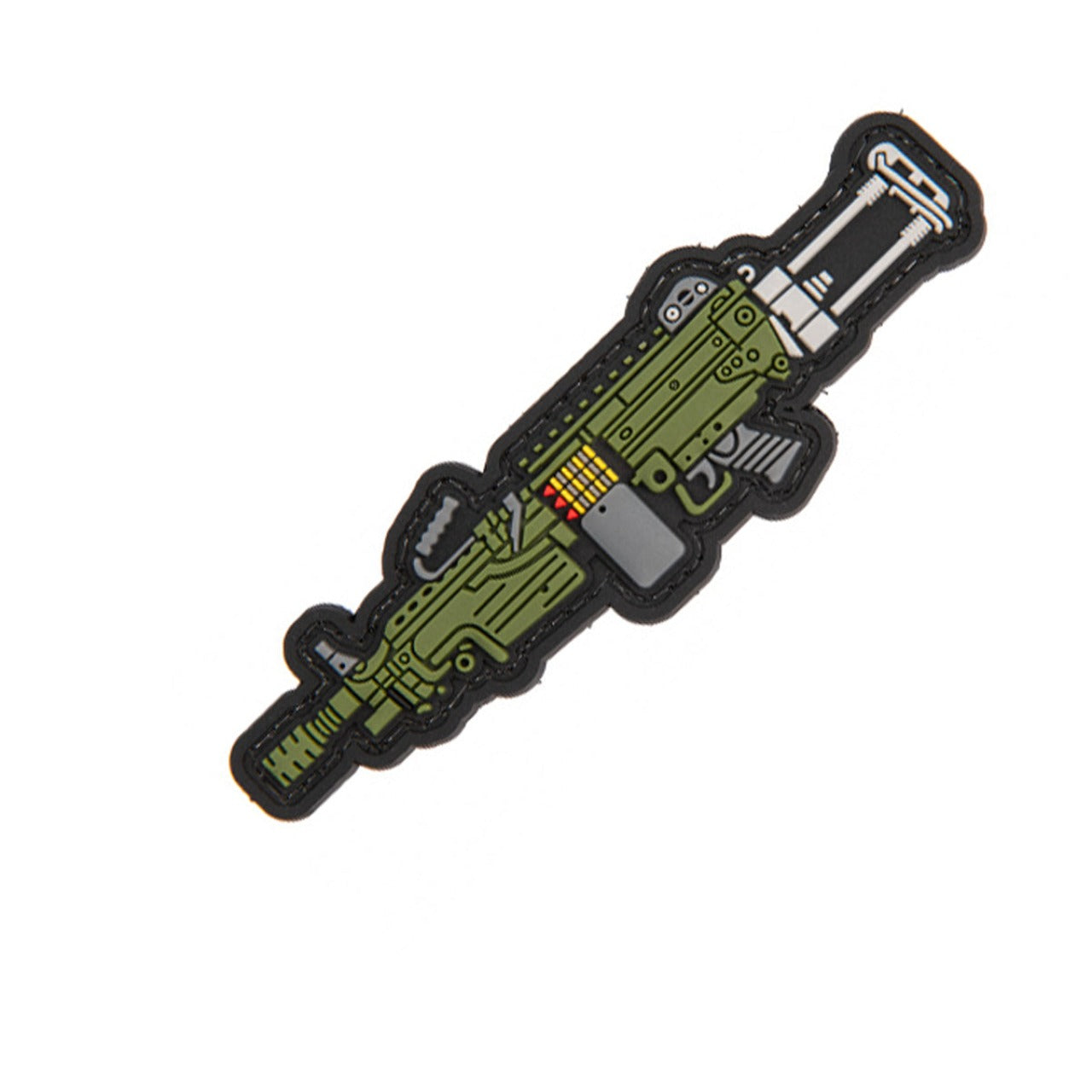 3D M249 "Para"&nbsp;PVC Patch, Velcro backed Badge. Great for attaching to your field gear, jackets, shirts, pants, jeans, hats or even create your own patch board.

Size: 11x3.2cm www.defenceqstore.com.au