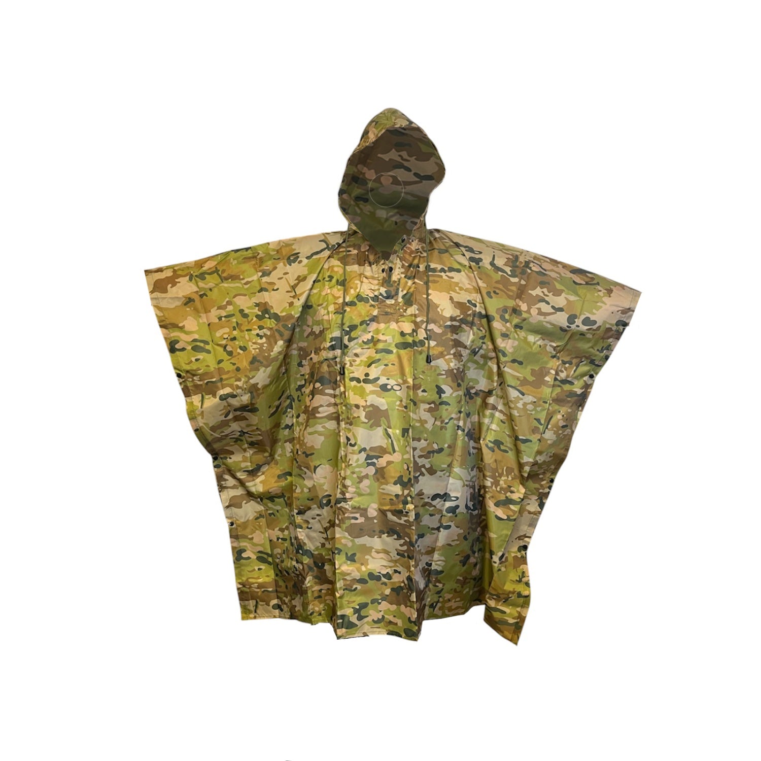 Stay protected from the elements with the Army Cadet Australian Multicam Poncho—your essential companion for any outdoor adventure. This versatile poncho shields you and your gear from heavy rain during camping, hiking, fishing, and military training. www.defenceqstore.com.au