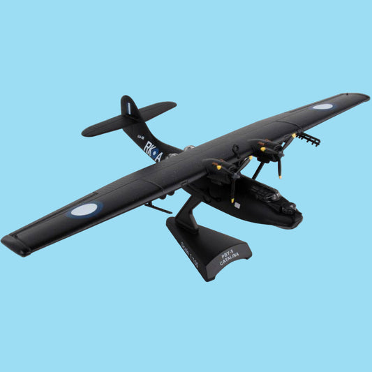 Honour Australia's legendary WWII maritime patrol heritage with this captivating 1/150 scale PBY-5A Catalina "Black Cat" from Postage Stamp. This beautifully detailed collectible celebrates the iconic flying boat that prowled the Pacific skies in RAAF service, capturing its distinctive twin-boom silhouette with authentic period accuracy. www.defenceqstore.com.au