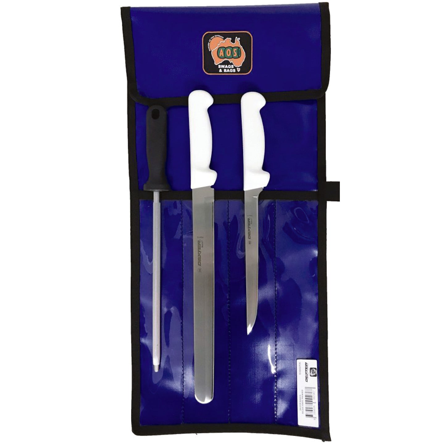A Fishermans Package featuring&nbsp;stain-free, high carbon steel blade with durable, slip resistant polypropylene handle.

Keep your knives organised, clean and easy to find. www.defenceqstore.com.au