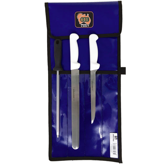 A Fishermans Package featuring&nbsp;stain-free, high carbon steel blade with durable, slip resistant polypropylene handle.

Keep your knives organised, clean and easy to find. www.defenceqstore.com.au