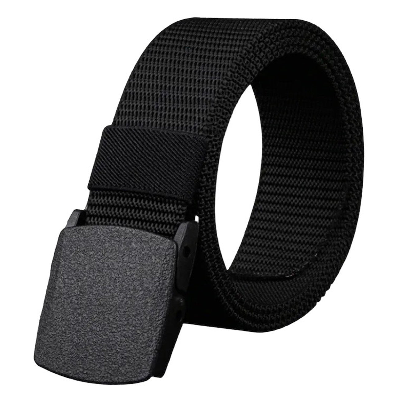 Nothing worse than having to take your belt off at the airport, this belt is the solution as it has no metal in it's design and is very solid and sturdy. This is also a good belt for out in the field as it sits really tight when done up unlike other non clipped belts that can lengthen when worn over time. www.defenceqstore.com.au