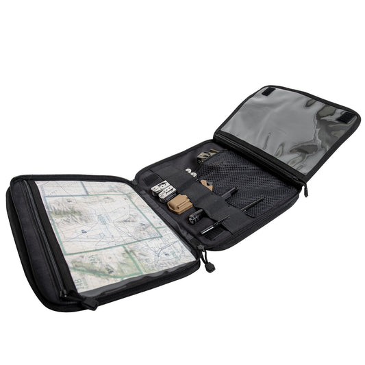 Be mission-ready with all your battle tools which are easily accessible in Rothco’s Tactical Map Case. Two interior window pockets (measuring 11.5" x 8.5" and 10.5" x 7.5") hold your maps and documents, protecting them from outside elements. www.defenceqstore.com.au