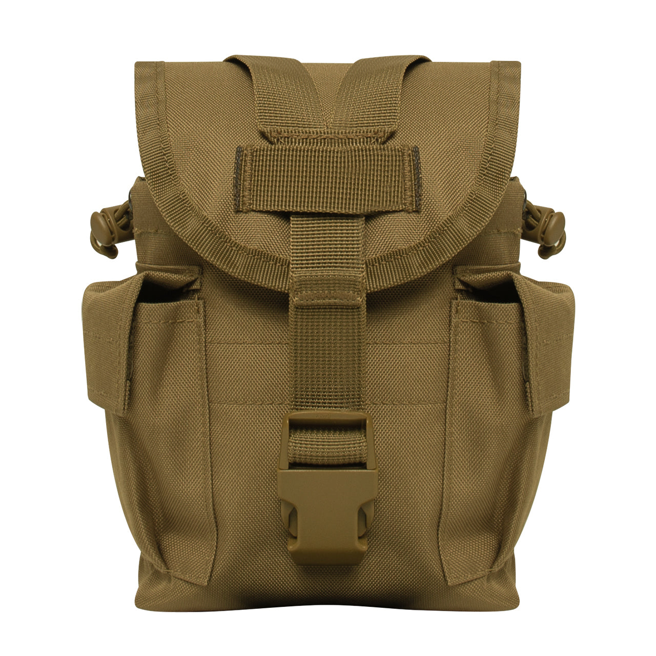 Designed For Storing A 1LT Canteen Canteen Nozzle Fits Perfectly Between The Webbing Of The Y-Strap To Secure Your Canteen While On-The-Go Quick-Release Buckle For Easy-Access Elastic Loop Located On The Y-Strap Secures Excess Webbing www.defenceqstore.com.au