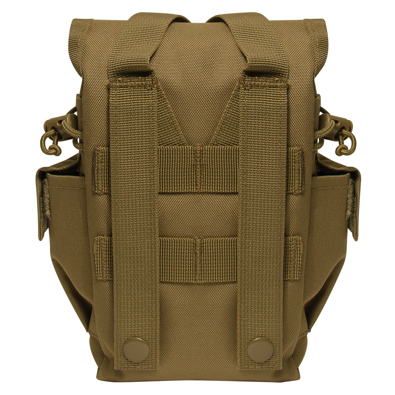 Designed For Storing A 1LT Canteen Canteen Nozzle Fits Perfectly Between The Webbing Of The Y-Strap To Secure Your Canteen While On-The-Go Quick-Release Buckle For Easy-Access Elastic Loop Located On The Y-Strap Secures Excess Webbing www.defenceqstore.com.au