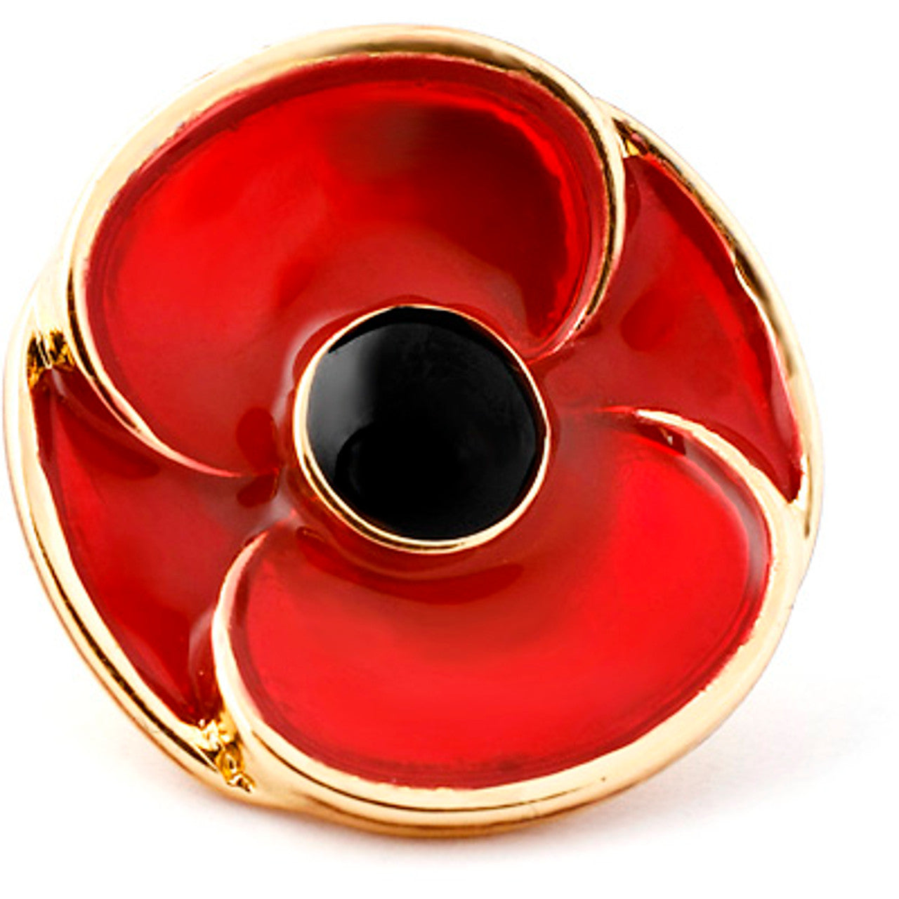 The beautiful 3D Poppy Recollections Lapel Pin.  A modern interpretation of the classical poppy. This 20mm three-dimensional (3D) Poppy Recollections translucent lapel pin is classically inspired designer fashion. Gold plate finish for everyday wear. Carry forward the tradition. www.defenceqstore.com.au