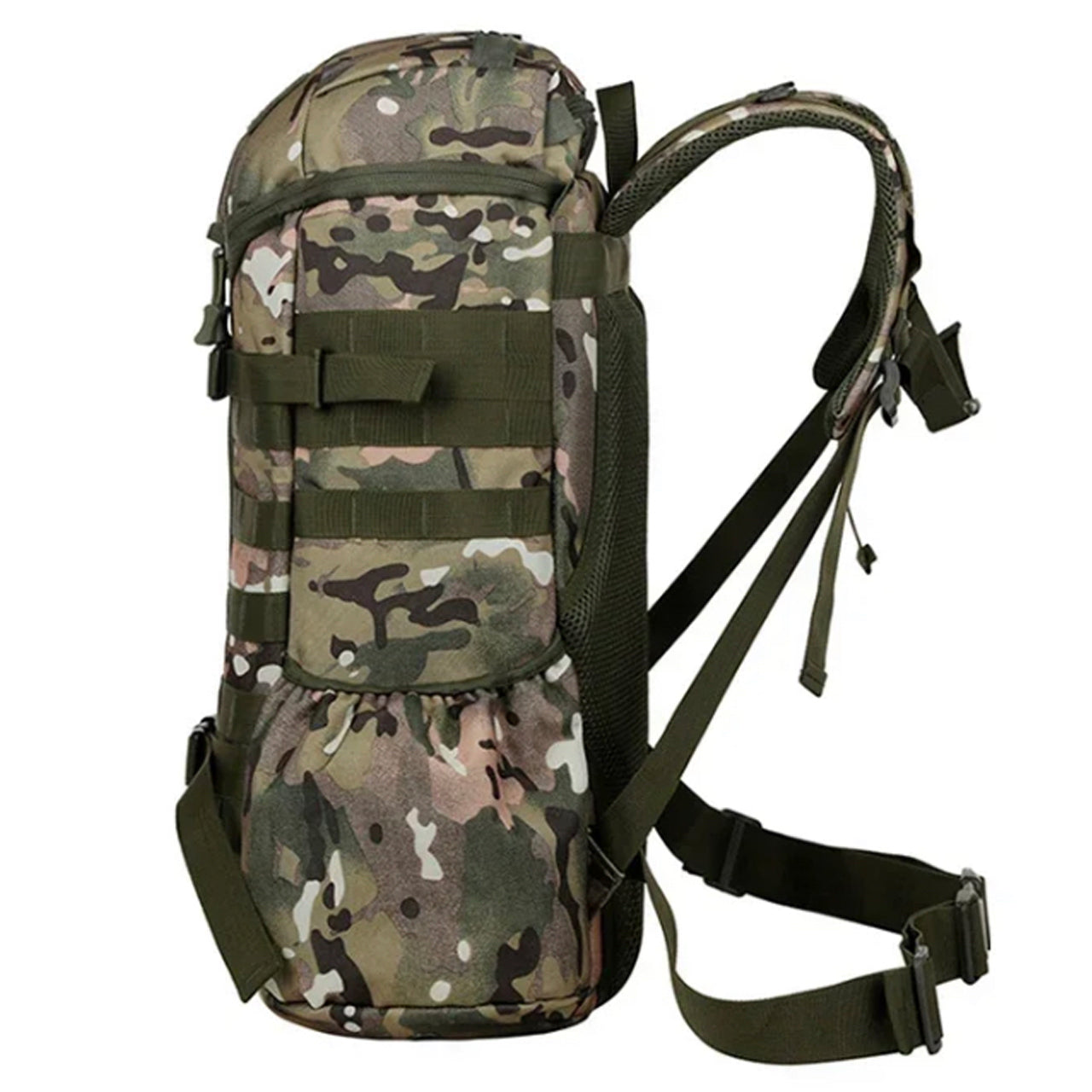 Experience incredible convenience and versatility with the Fast Action 40LT Backpack. It offers a huge 40LT capacity, top or full front opening capacity, multiple pockets, and a MOLLE grid for expanding with pouches and equipment, making it perfect for any activity. Plus, with its generous 55x35x15cm dimensions, you won't need to worry about running out of space. www.defenceqstore.com.au