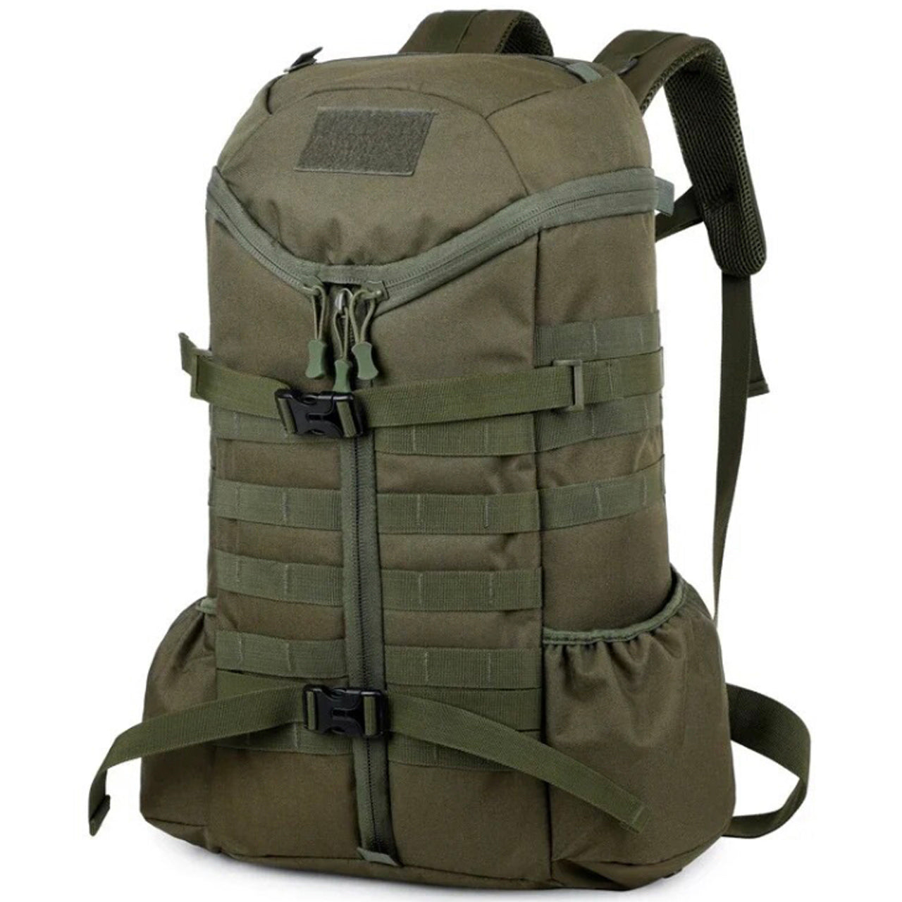 Experience incredible convenience and versatility with the Fast Action 40LT Backpack. It offers a huge 40LT capacity, top or full front opening capacity, multiple pockets, and a MOLLE grid for expanding with pouches and equipment, making it perfect for any activity. Plus, with its generous 55x35x15cm dimensions, you won't need to worry about running out of space. www.defenceqstore.com.au