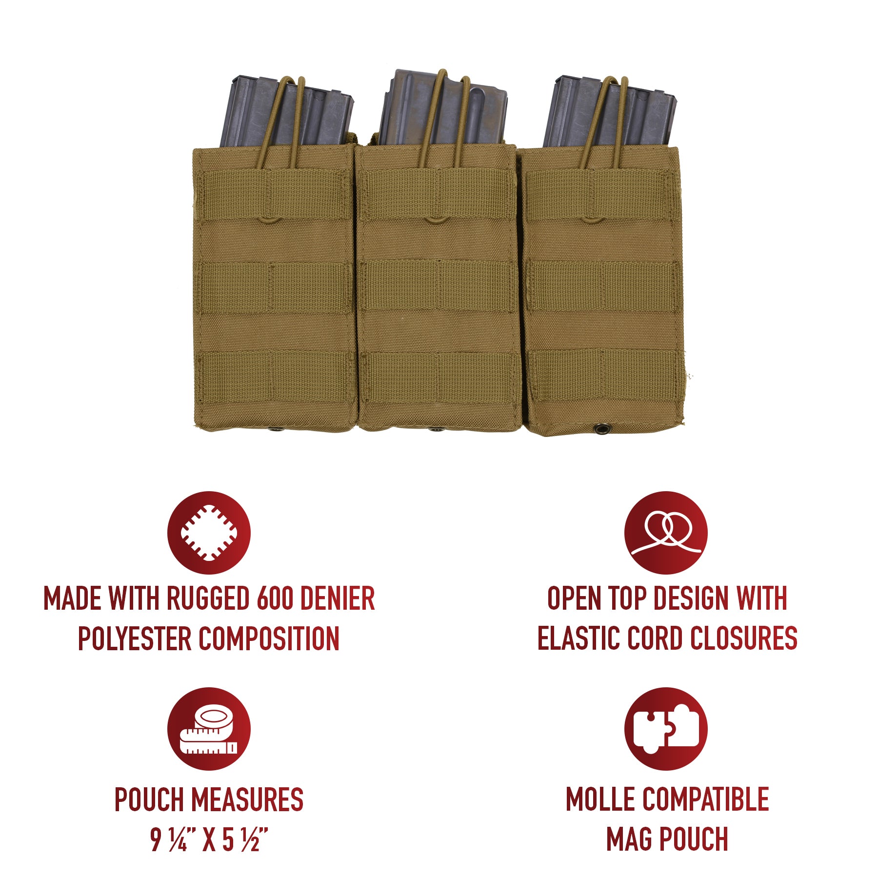 Whether you're on duty or engaged in recreational activities like airsoft or paintball, this triple mag pouch is an essential addition to your loadout. Versatile and dependable, it offers a secure and accessible solution for carrying your essential rifle magazines.  www.defenceqstore.com.au