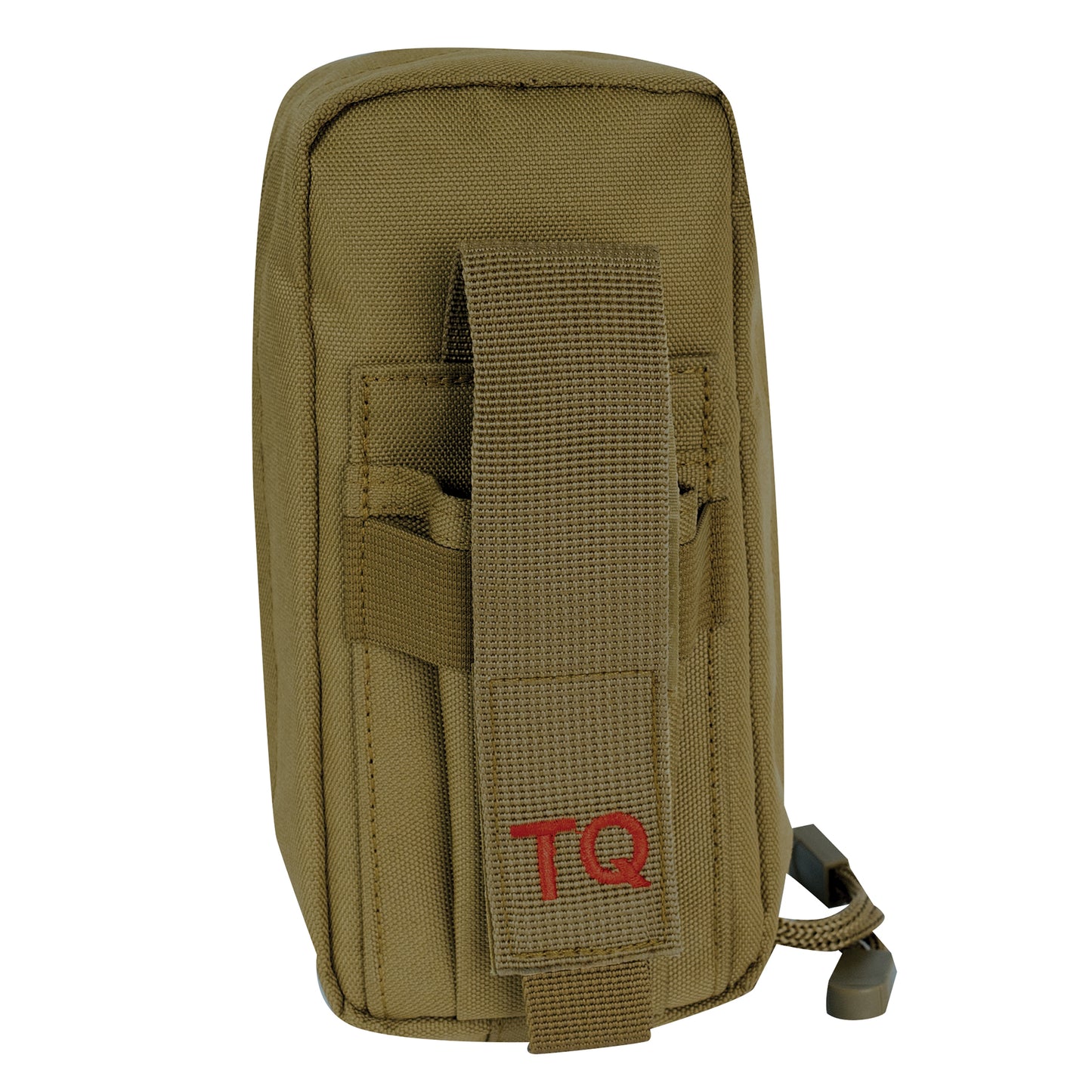 Fast Action First Aid Tourniquet Pouch is designed for rapid access to first-aid gear in situations where every second counts. The exterior pocket secures your tourniquet with a webbing flap featuring a hook and loop closure and elasticized polyester for a secure fit. The fast action pull tab allows easy one-handed access for self-use. www.defenceqstore.com.au