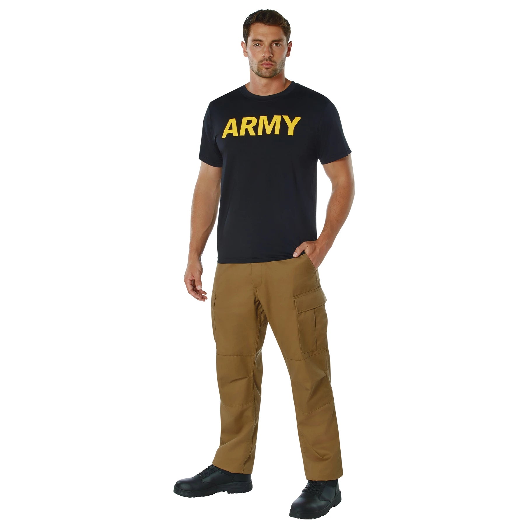 Designed for comfort, performance, and everyday wear, these Army Physical Training PT Shirt is a versatile short sleeve tee built to keep up with active lifestyles. Made from a soft yet durable cotton and polyester blend, this training shirt offers breathable comfort and reliable wear through workouts, runs, gym sessions, and daily activity. www.defenceqstore.com.au